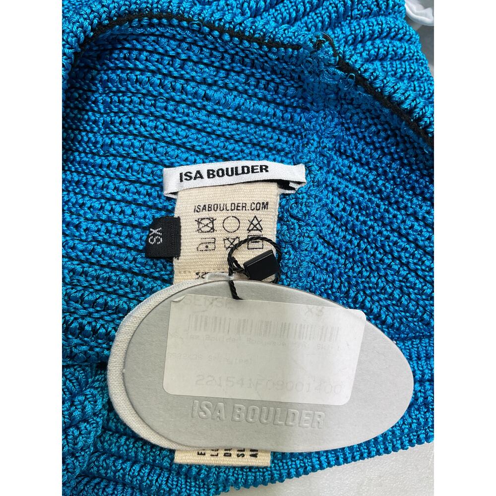 Isa Boulder Textured Blue Bodywave Mini Skirt Size XS NWT - Picture 4 of 5